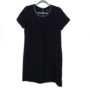 Madewell Black Short Sleeve Midi Dress